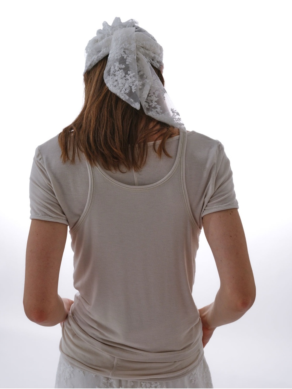 White Lace Head-wrap / Headscarf